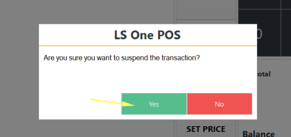 Suspend Confirmation